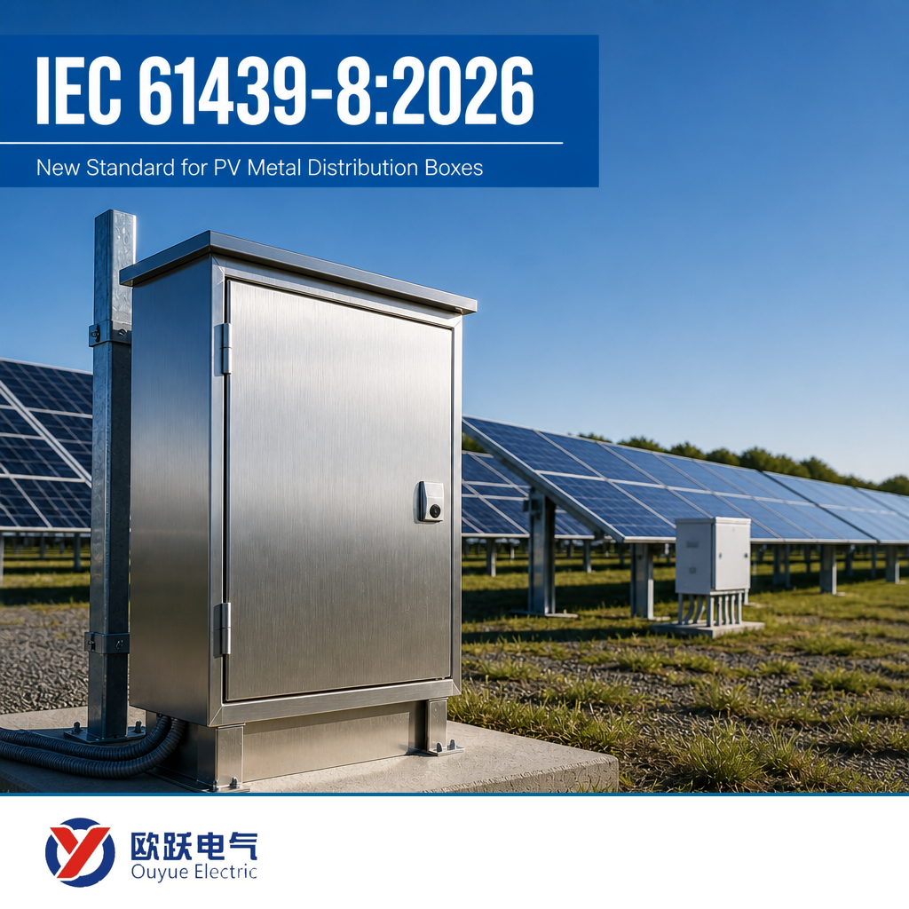 Nye IEC 61439-8:2026-regler for PV-metallfordelingsbokser